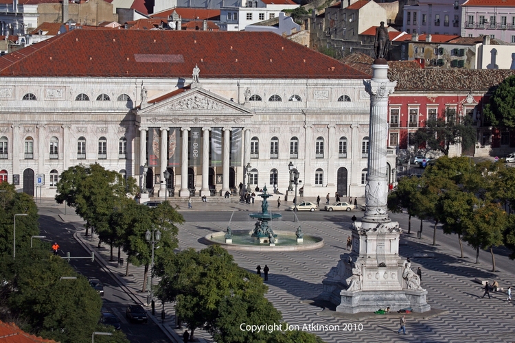 Rossio Square, Lisbon, Portugal.